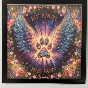 Completed Diamond Art Angel Wings Wall Art